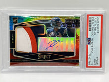 Load image into Gallery viewer, 2021 Panini Select Justin Fields Rookie Tie Dye Patch Auto /25 PSA 9 Bears
