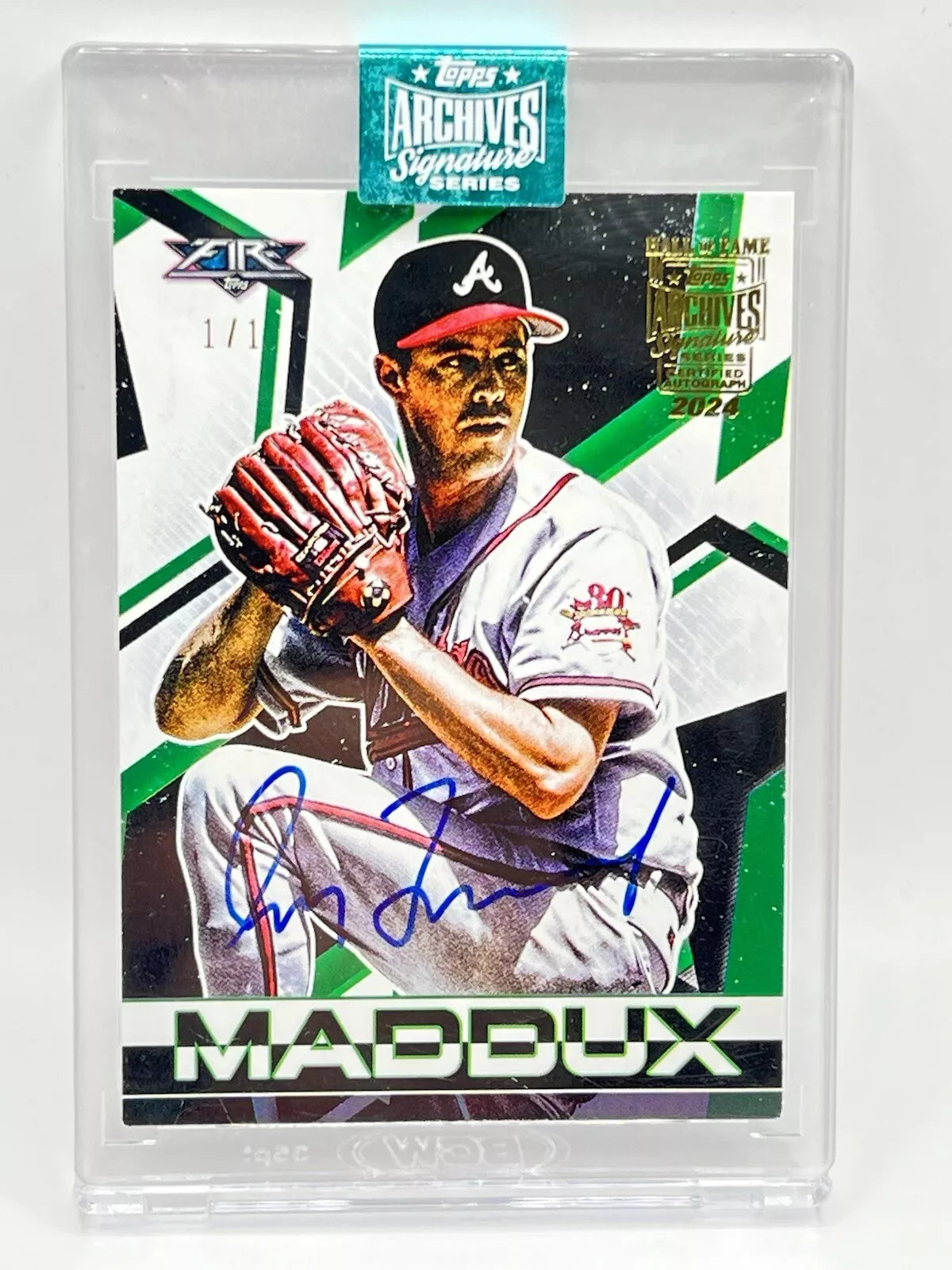 2021 Topps Archives Greg Maddux Auto 1/1 #151 BRAVES