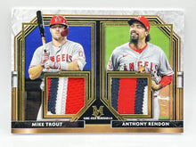 Load image into Gallery viewer, 2021 Topps Museum Mike Trout Anthony Rendon Gold Dual Patch 2/10 Angels
