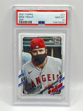 Load image into Gallery viewer, 2021 Topps Series One Mike Trout SSP #27 PSA 10 Angels
