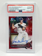 Load image into Gallery viewer, 2022 Bowman Chrome Ivan Melendez 1st Red Refractor Auto /5 PSA 10 Diamondbacks
