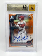 Load image into Gallery viewer, 2022 Bowman Chrome Zack Neto 1st Orange Refractor Auto /25 BGS 9.5/10 Angels
