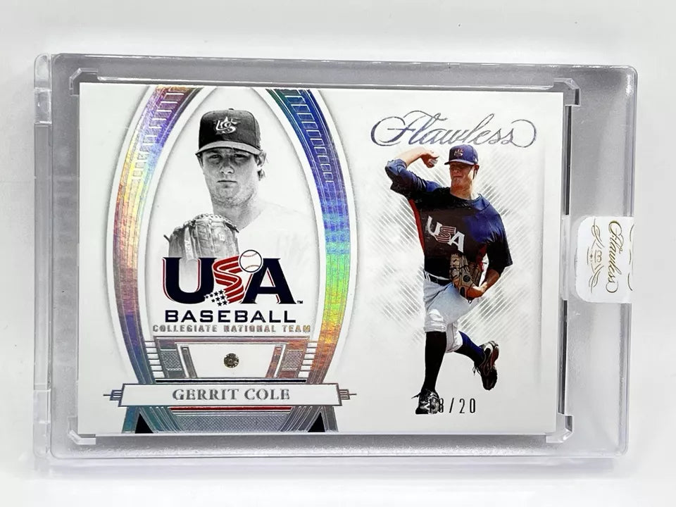 2022 Flawless Collegiate National Team Gerrit Cole Silver Diamond /20 #69