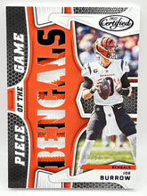 Load image into Gallery viewer, 2022 Panini Certified Joe Burrow Piece Of The Game Relic 7/10 Bengals
