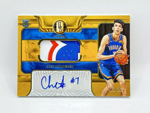 Load image into Gallery viewer, 2022 Panini Gold Standard Chet Holmgren Rookie Patch Auto /25 Thunder
