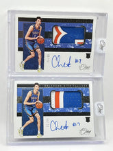 Load image into Gallery viewer, 2022 Panini One And One Chet Holmgren Rookie Patch Auto X2 1/99 &amp; 99/99 Thunder
