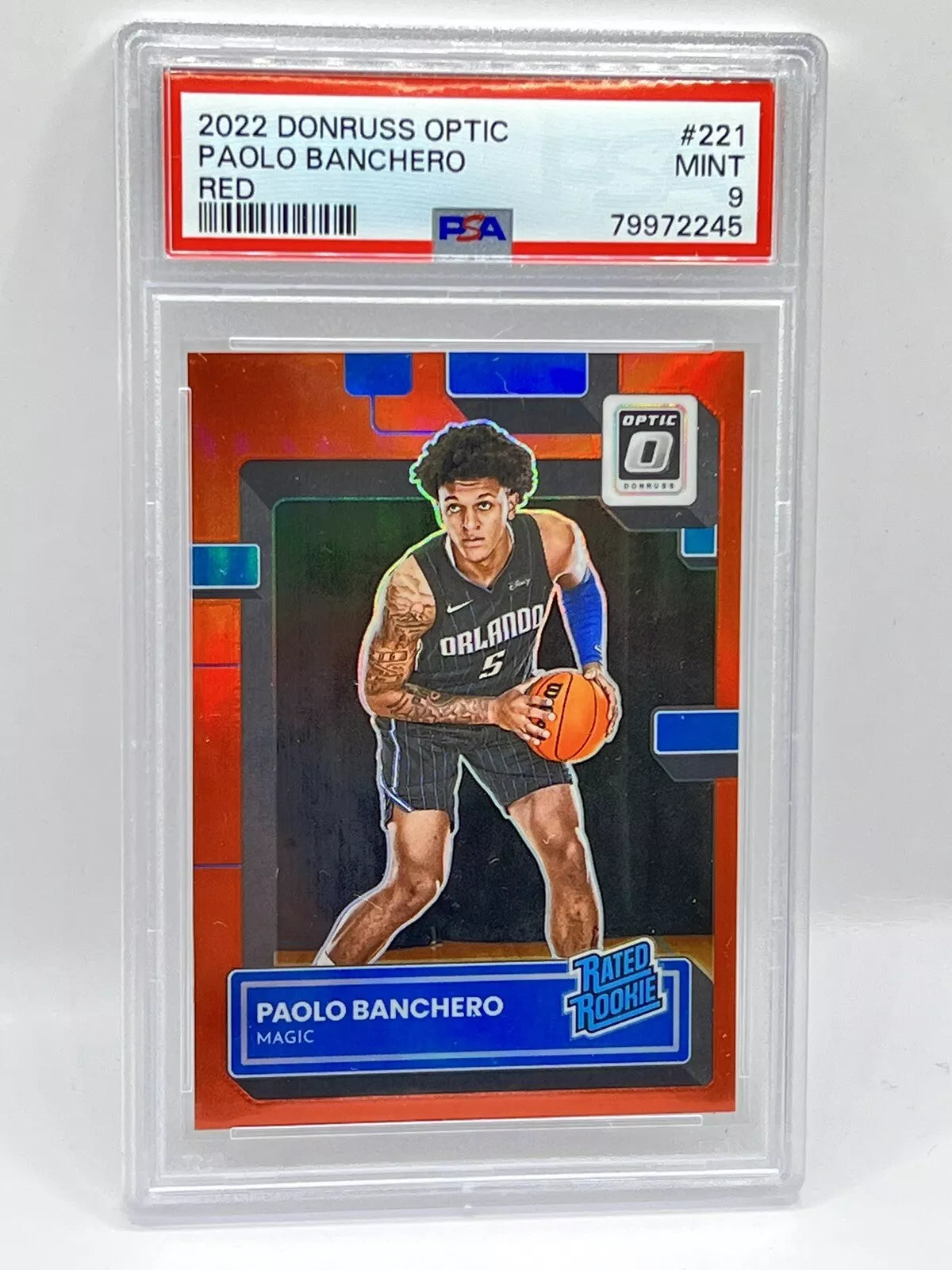 2022 Panini Optic Paolo Banchero Red Rated Rookie /99 PSA 9 Magic