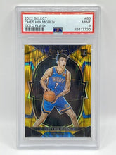 Load image into Gallery viewer, 2022 Panini Select Chet Holmgren Gold Flash Rookie /10 PSA 9 Thunder
