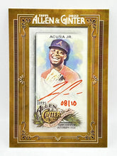 Load image into Gallery viewer, 2022 Topps Allen &amp; Ginter Ronald Acuna Jr Red Ink Auto 8/10 Braves
