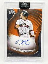 Load image into Gallery viewer, 2022 Topps Chrome Black Dustin Pedroia Orange Auto /25 #CBA-DP Red Sox
