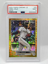 Load image into Gallery viewer, 2022 Topps Chrome Oneil Cruz Gold Rookie /50 PSA 9 Pirates
