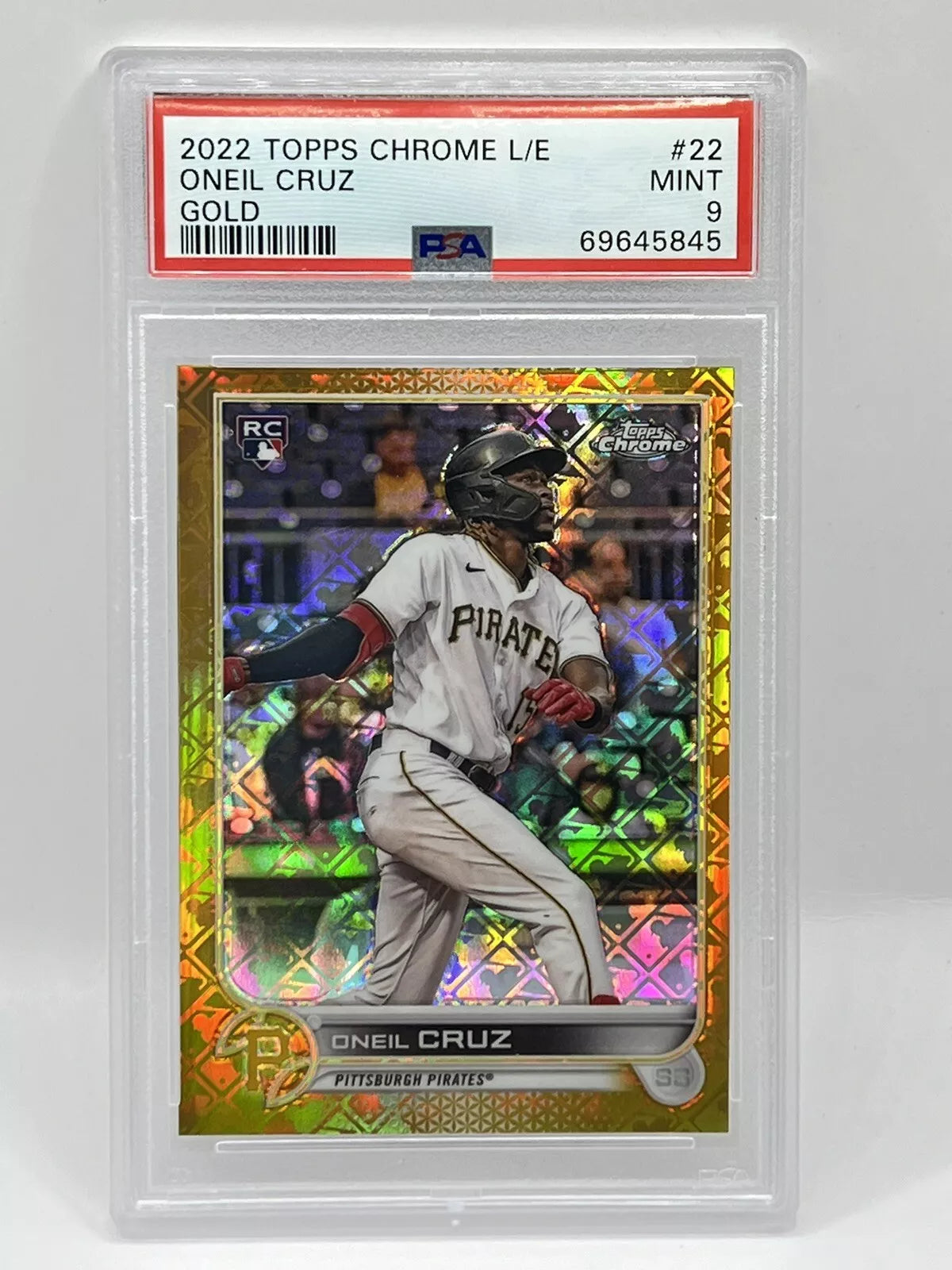 2022 Topps Chrome Oneil Cruz Gold Rookie /50 PSA 9 Pirates