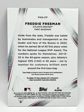 Load image into Gallery viewer, 2022 Topps Finest Freddie Freeman Auto Orange /25 #FMA-FF Braves
