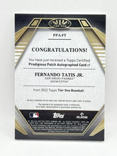 Load image into Gallery viewer, 2022 Topps Tier One Fernando Tatis Jr GU Jumbo Patch Auto /10 Padres
