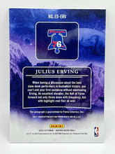 Load image into Gallery viewer, 2023-24 Origins Basketball Julius Erving Auto /49 #ES-ERV 76ers
