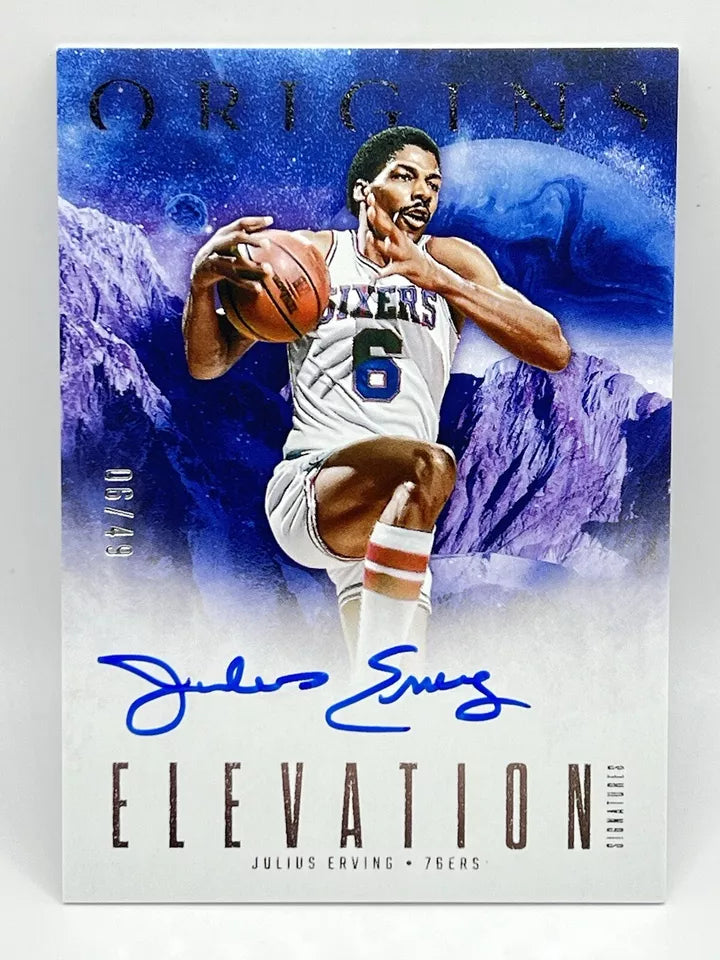 2023-24 Origins Basketball Julius Erving Auto /49 #ES-ERV 76ers