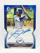 Load image into Gallery viewer, 2023 Bowman Chrome Josue De Paula 1st Blue Refractor Auto /150 Dodgers
