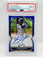 Load image into Gallery viewer, 2023 Bowman Chrome Josue De Paula 1st Blue Refractor Auto /150 PSA 10 Dodgers
