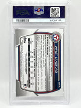 Load image into Gallery viewer, 2023 Bowman Chrome Wyatt Langford 1st Base Auto PSA 10 Rangers
