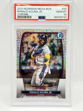 Load image into Gallery viewer, 2023 Bowman Mega Box Ronald Acuna Jr Chrome PSA 10 Braves
