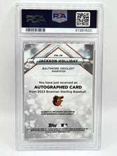 Load image into Gallery viewer, 2023 Bowman Sterling Jackson Holliday Prospect Orange Auto /75 PSA 10 Orioles
