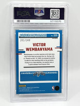 Load image into Gallery viewer, 2023 Donruss Optic Victor Wembanyama RR RC Aqua /249 PSA 9 #225
