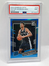 Load image into Gallery viewer, 2023 Donruss Optic Victor Wembanyama RR RC Aqua /249 PSA 9 #225
