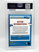 Load image into Gallery viewer, 2023 Donruss Optic Victor Wembanyama RR RC Choice PSA 10 #225 Spurs
