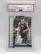 Load image into Gallery viewer, 2023 Mosaic Victor Wembanyama RC Introduction Mosaic PSA 10 #8 Spurs
