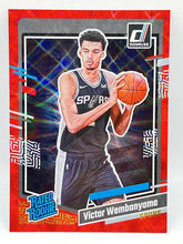 Load image into Gallery viewer, 2023 Panini Donruss Victor Wembanyama Rated Rookie Red International Spurs
