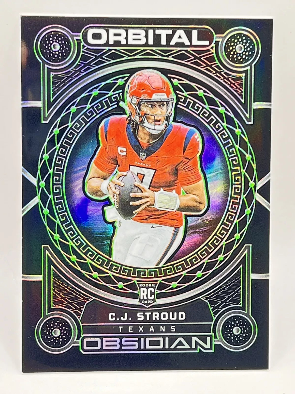 2023 Panini Obsidian CJ Stroud Rookie Green Orbital /35 Texans