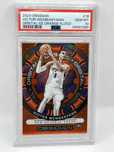 Load image into Gallery viewer, 2023 Panini Obsidian Victor Wembanyama Orbital Orange Rookie /75 PSA 10 Spurs
