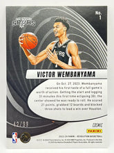 Load image into Gallery viewer, 2023 Panini Revolution Victor Wembanyama Cortex Cosmic Rookie /99 Spurs
