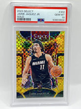 Load image into Gallery viewer, 2023 Panini Select Jaime Jaquez Jr Gold Mezzanine Rookie 10/10 PSA 10 Heat
