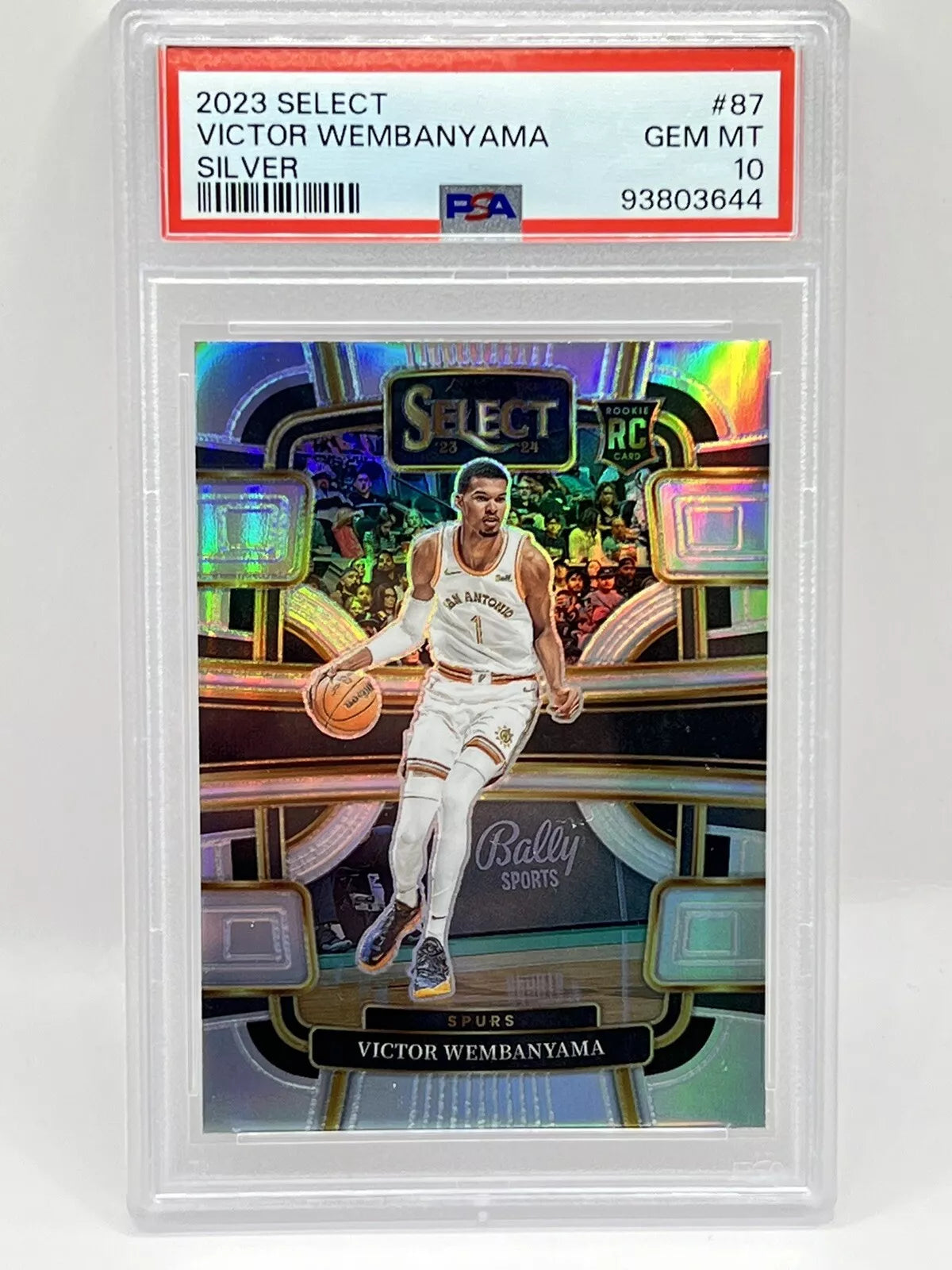 2023 Panini Select Victor Wembanyama Silver Rookie PSA 10 Spurs