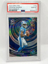 Load image into Gallery viewer, 2023 Panini Spectra Hendon Hooker Psychedelic Rookie 5/5 PSA 10 Lions
