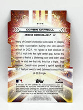 Load image into Gallery viewer, 2023 Topps Chrome Cosmic Corbin Carroll Stellanova Rookie Orange Auto /25 Dbacks
