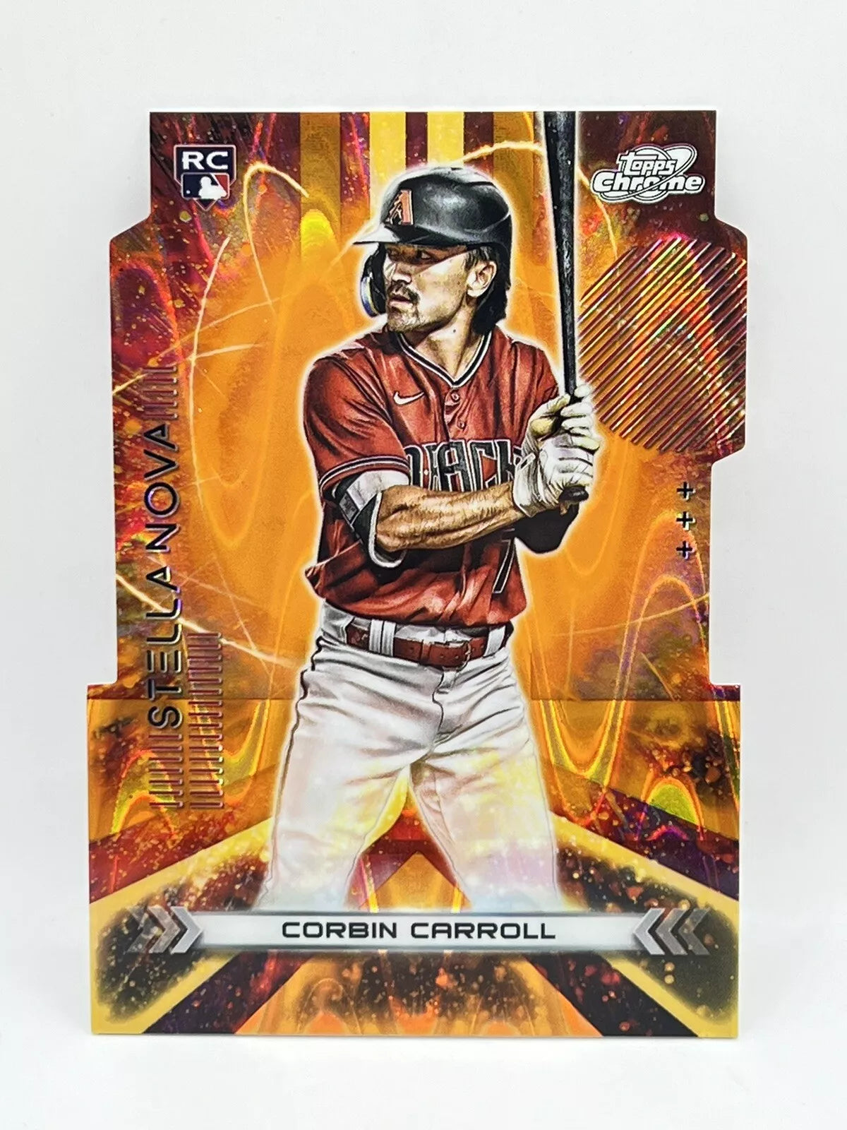 2023 Topps Chrome Cosmic Corbin Carroll Stellanova Rookie Orange Auto /25 Dbacks