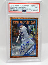 Load image into Gallery viewer, 2023 Topps Chrome Series 2 Francisco Alvarez RC Auto Orange /25 PSA 9 #2T88C48
