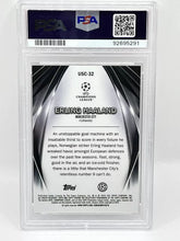 Load image into Gallery viewer, 2023 Topps Chrome UEFA Erling Haaland Ultimate Stage Orange /25 PSA 10
