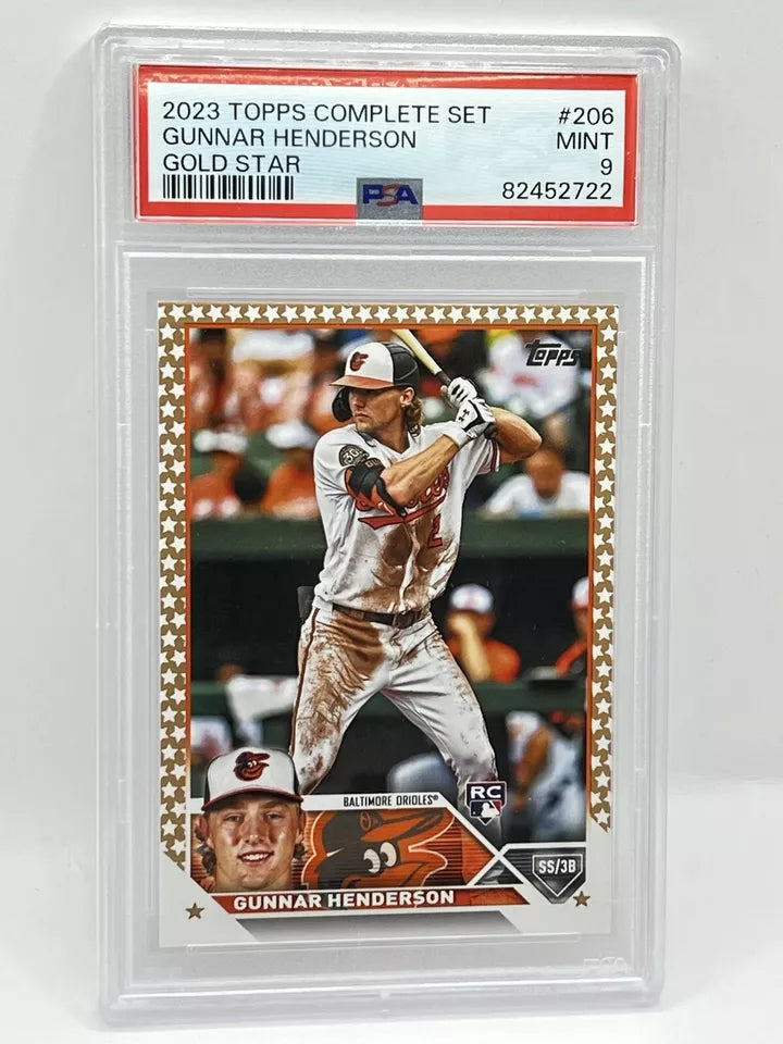 2023 Topps Gunnar Henderson Gold Star Rookie PSA 9 Orioles