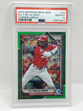 Load image into Gallery viewer, 2024 Bowman Chrome Elly De La Cruz Green Rookie /99 PSA 10 Reds
