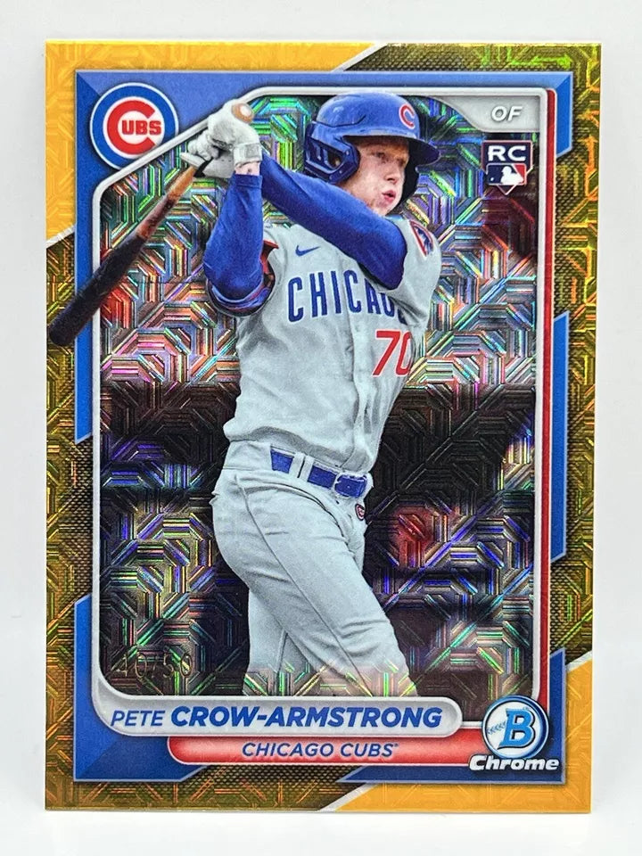 2024 Bowman Chrome Pete Crow-Armstrong RC Gold Mega Box /50 # 85 Cubs