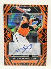 Load image into Gallery viewer, 2024 Panini Prizm Draft Picks Jackson Holliday Tiger Auto /25 # PDP1 Orioles
