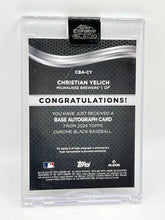 Load image into Gallery viewer, 2024 Topps Chrome Black Baseball Christian Yelich Auto Green /99 #CBA-CY Brewers
