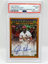 Load image into Gallery viewer, 2024 Topps Finest Jordan Walker Orange Refractor Auto /25 PSA 9 Cardinals
