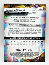 Load image into Gallery viewer, 2024 Topps Finest Ronald Acuna Jr Gold Refractor /50 Braves
