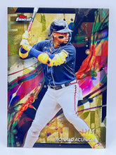 Load image into Gallery viewer, 2024 Topps Finest Ronald Acuna Jr Gold Refractor /50 Braves
