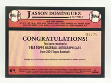 Load image into Gallery viewer, 2024 Topps Jasson Dominguez Red Rookie 35th Ann. Auto /25 Yankees
