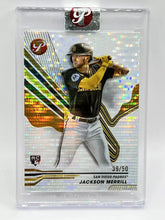 Load image into Gallery viewer, 2024 Topps Pristine Jackson Merrill Gold Rookie /50 Padres Sealed
